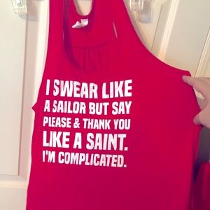 CVG flowy racer back tank